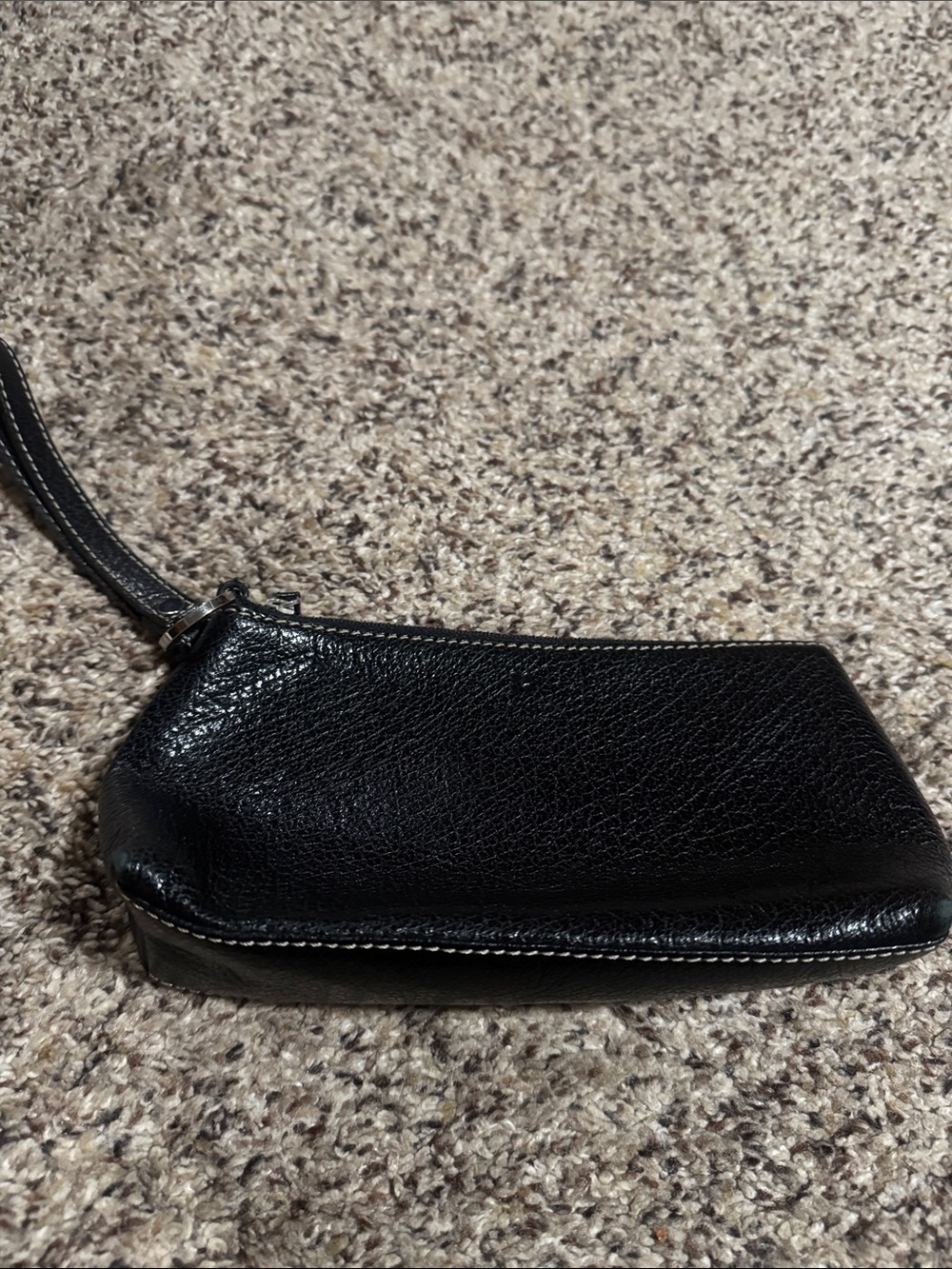 kate spade Black Pebbled Leather Wristlet
